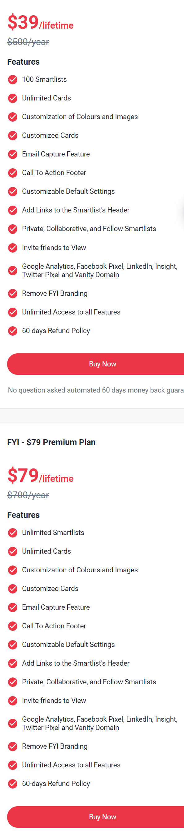 FYI Pricing