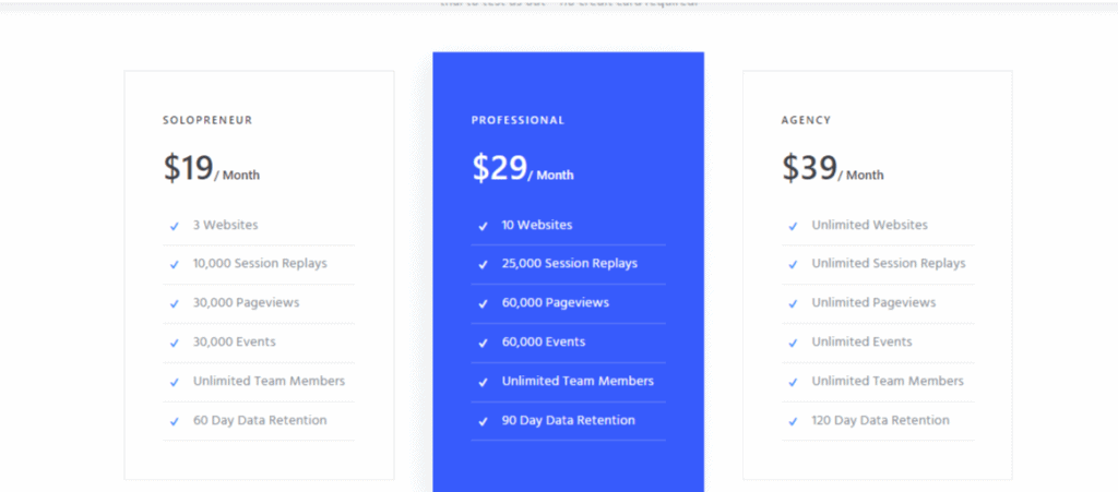 Usermoves Lifetime Deal: See how Visitors use your site with Live Recording 4 Usermoves pricing