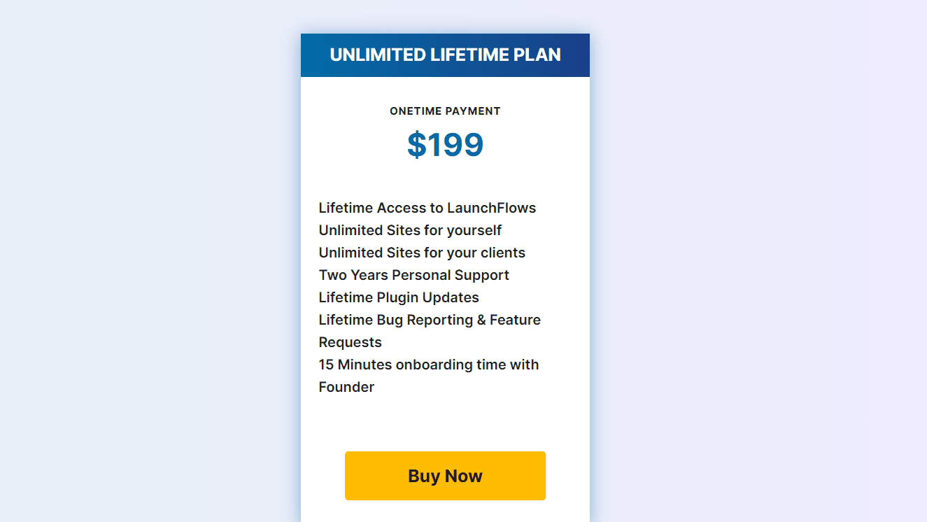 Launchflows Lifetime Price 