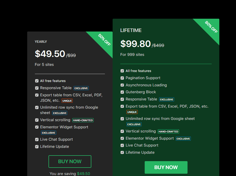 WP Table Live Sync