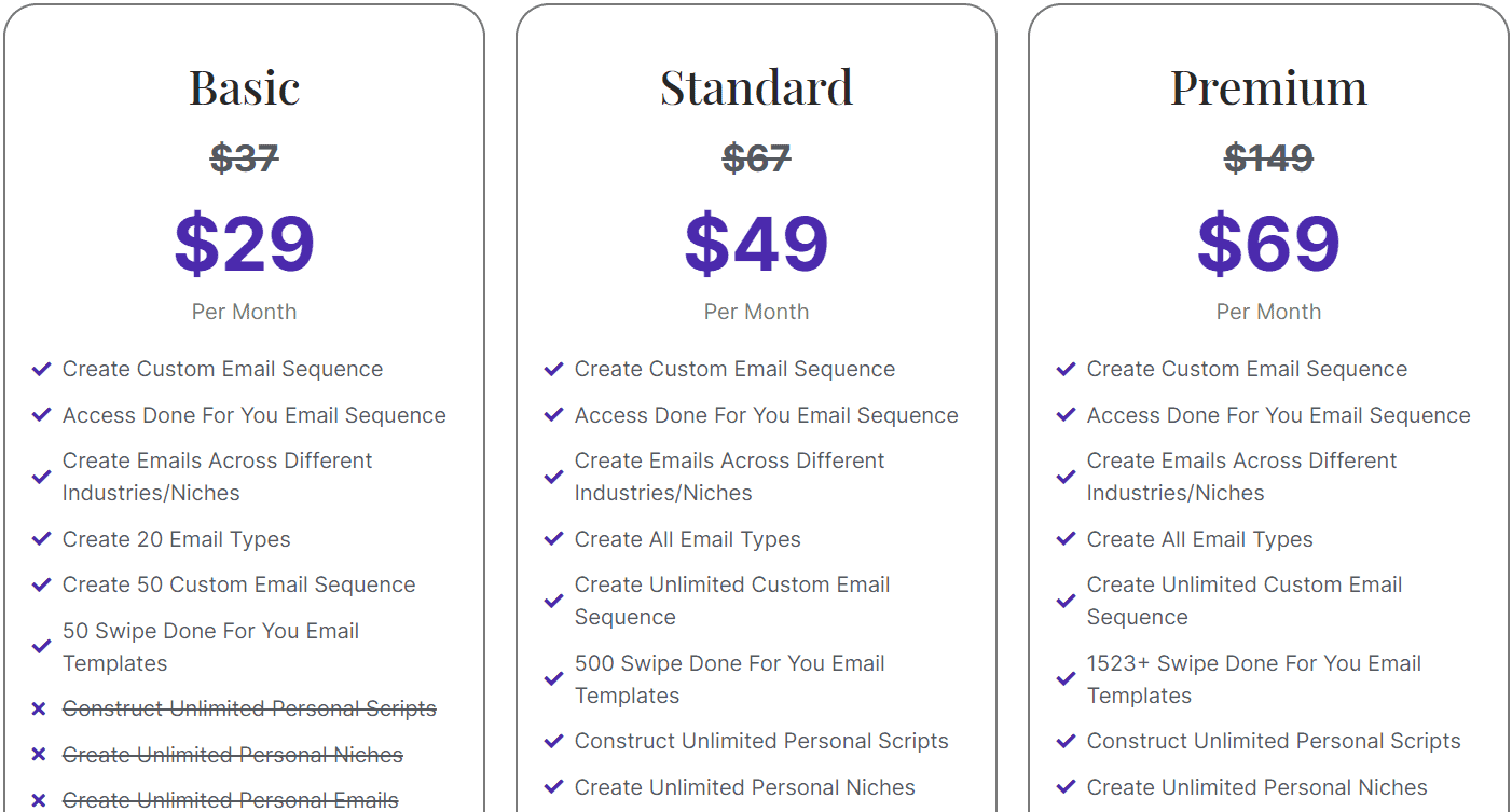 EmailWritr Lifetime Deal: Create High Converting Email Sequences 9 Emailwritr Price
