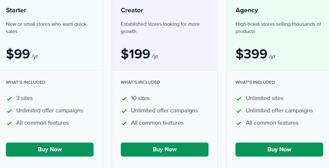 Offermative price 