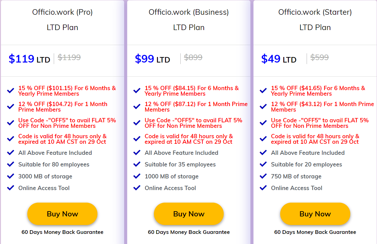 Officio.work Lifetime Deal: All-in-One Productivity Platform 8 officio.work dealmirror price