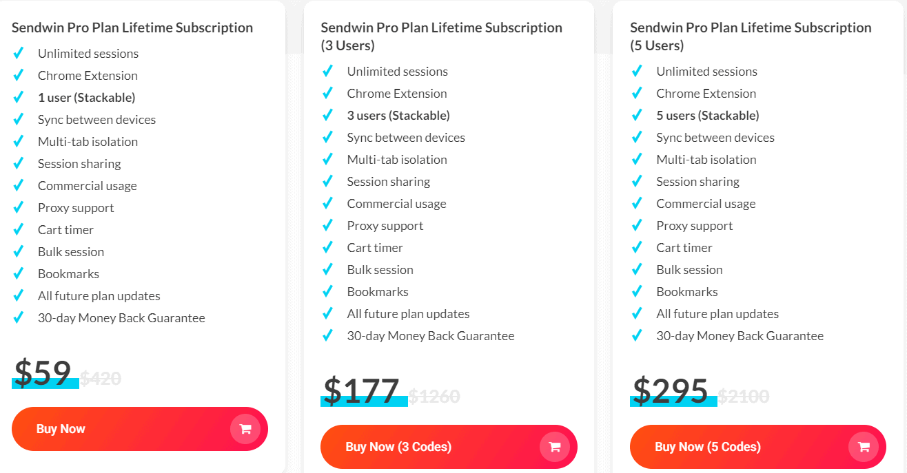 Sendwin Lifetime Deal: Access all of Your Online Accounts From One Browser 6 SENDWIN dealify price
