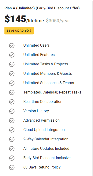 Taskade Lifetime Deal: All-in-One Collaboration Tool 4 Taskade Pitchground Price