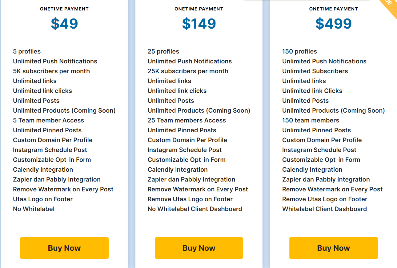 Utas Lifetime Deal: The All-In-One Platform To Boost Your Sales On Social Media 4 utas digitalthink price