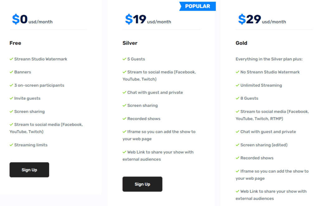 Streann Studio Price 