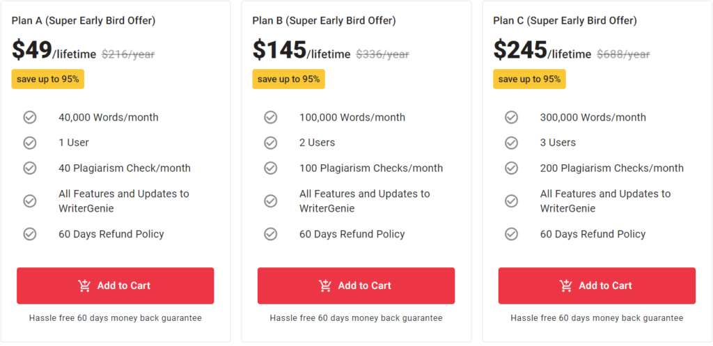 WriterGenie Pitchground Price 