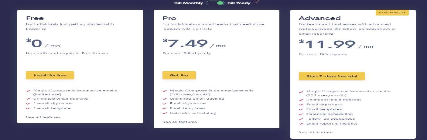 Inbox Pro Price