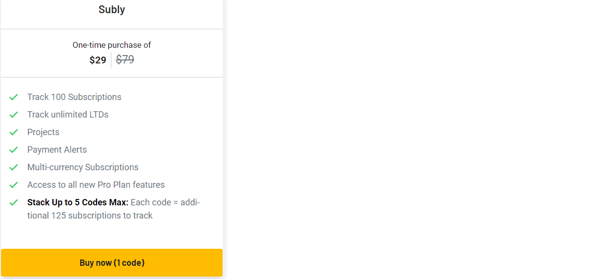 Subly Appsumo Price