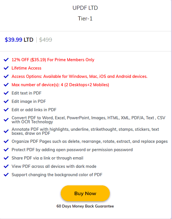 UPDF Dealmirror Price 