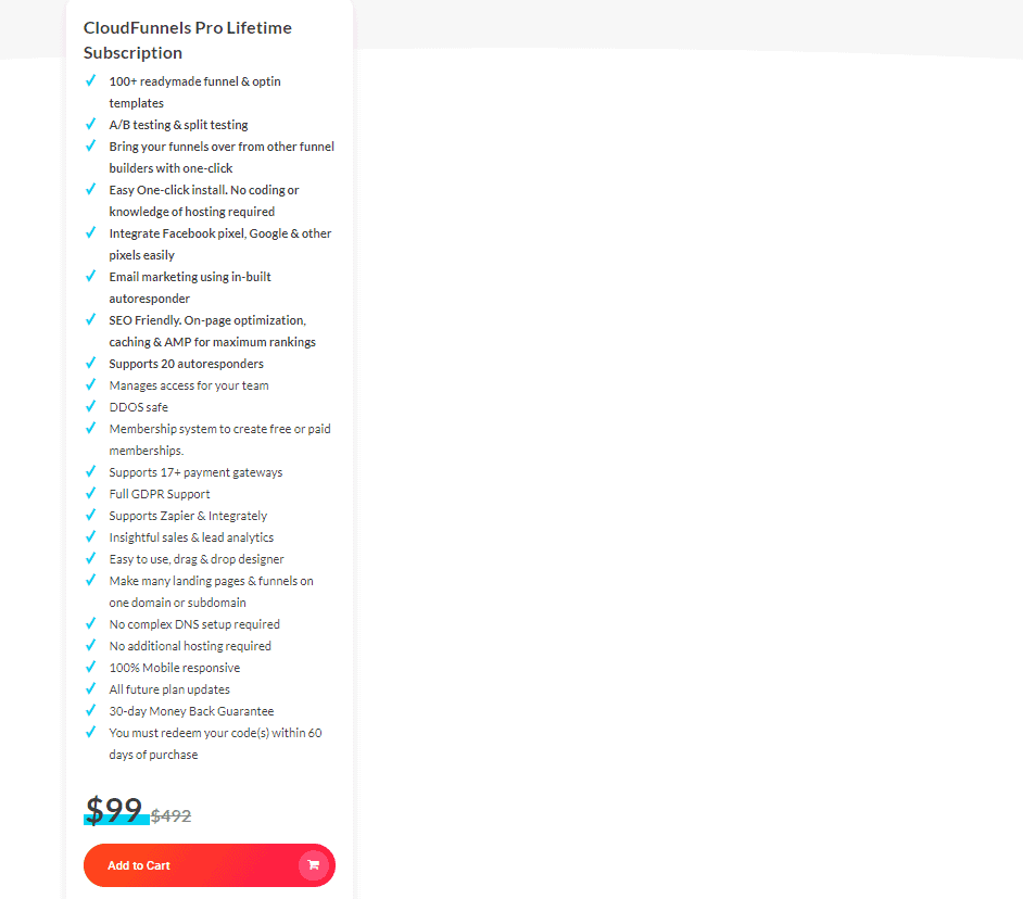 CloudFulnnel Dealify Price 