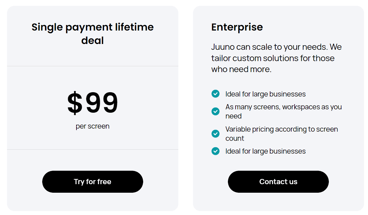 juuno regular pricing