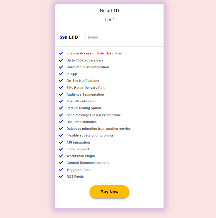 notix dealmirror price 