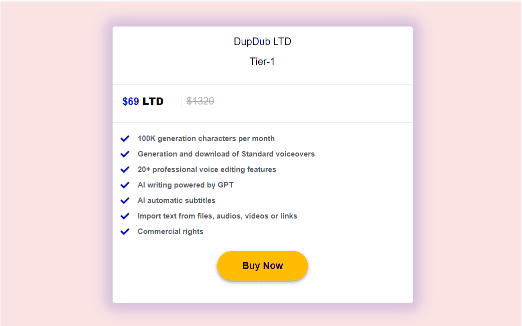 DupDub Lifetime Deal : Create engaging content from scratch 1