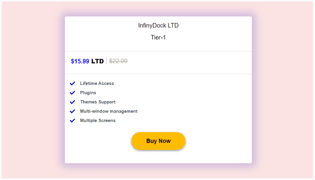 infynidock dealmirror price