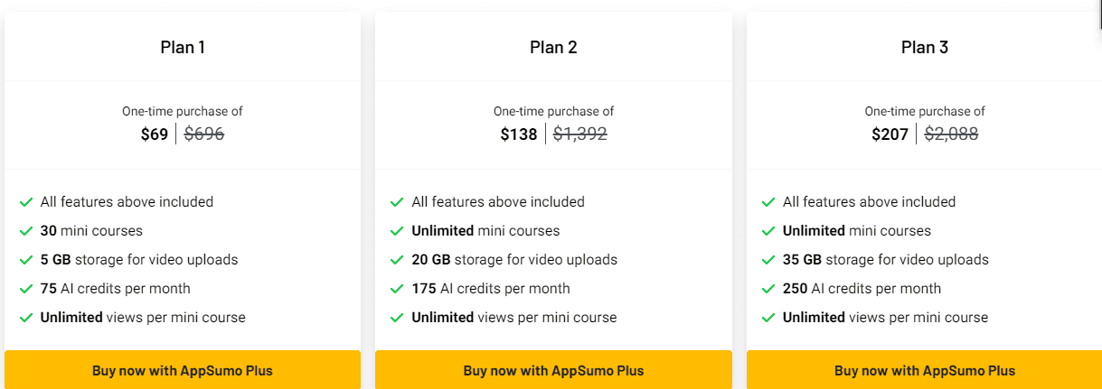 Mini Course Generator with AI Assistant appsumo price