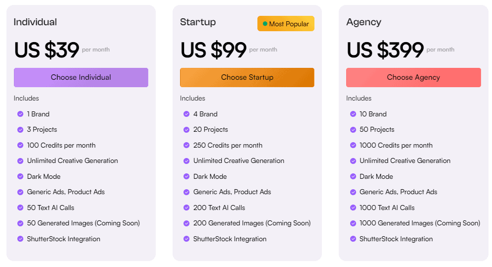 Poster Studio regular pricing