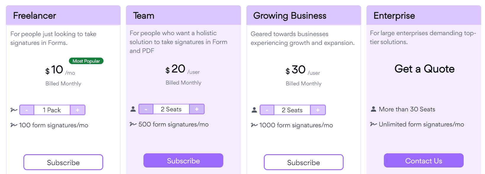 boloforms regular pricing