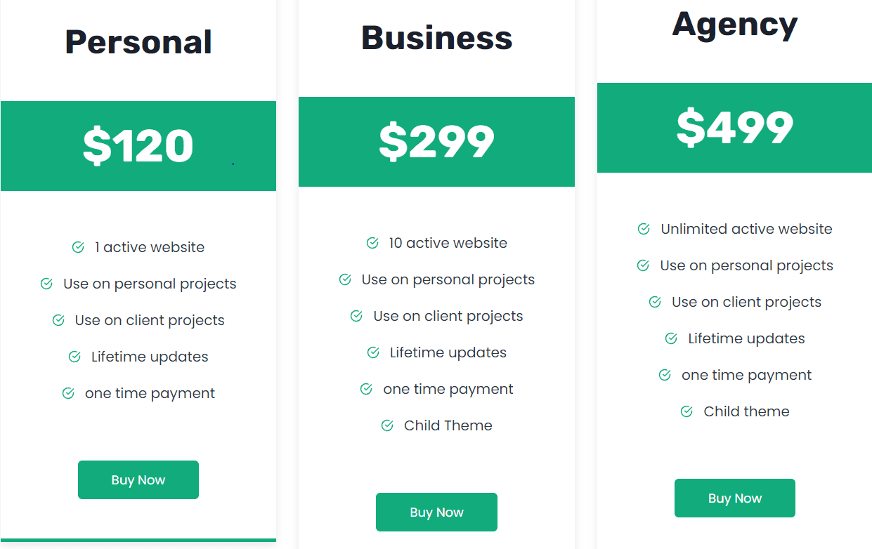 templatebox regular pricing