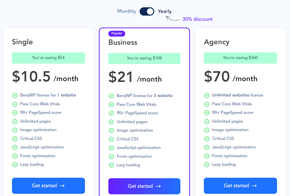 berqwp regular pricing 