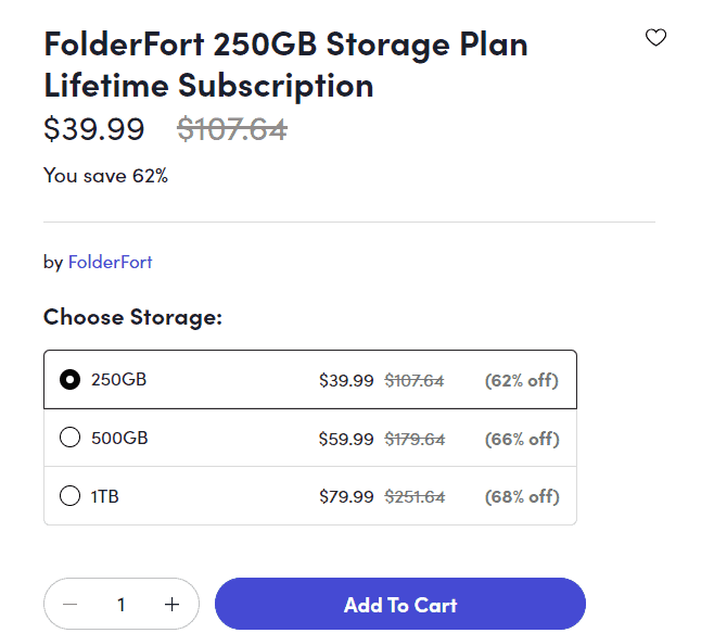 folderfort stacksocial price 