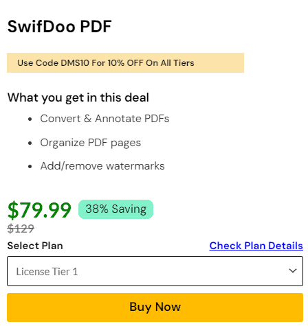 swifdoo dealmirror price