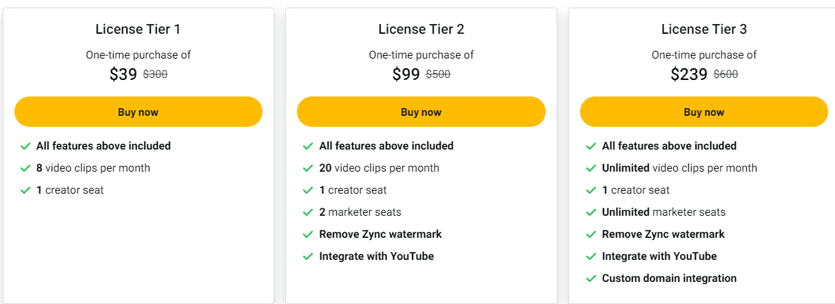 Zync appsumo price