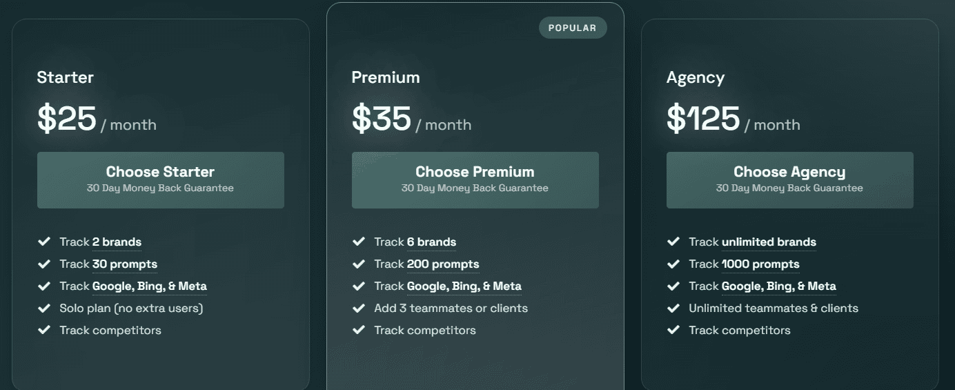 Highlighted regular pricing