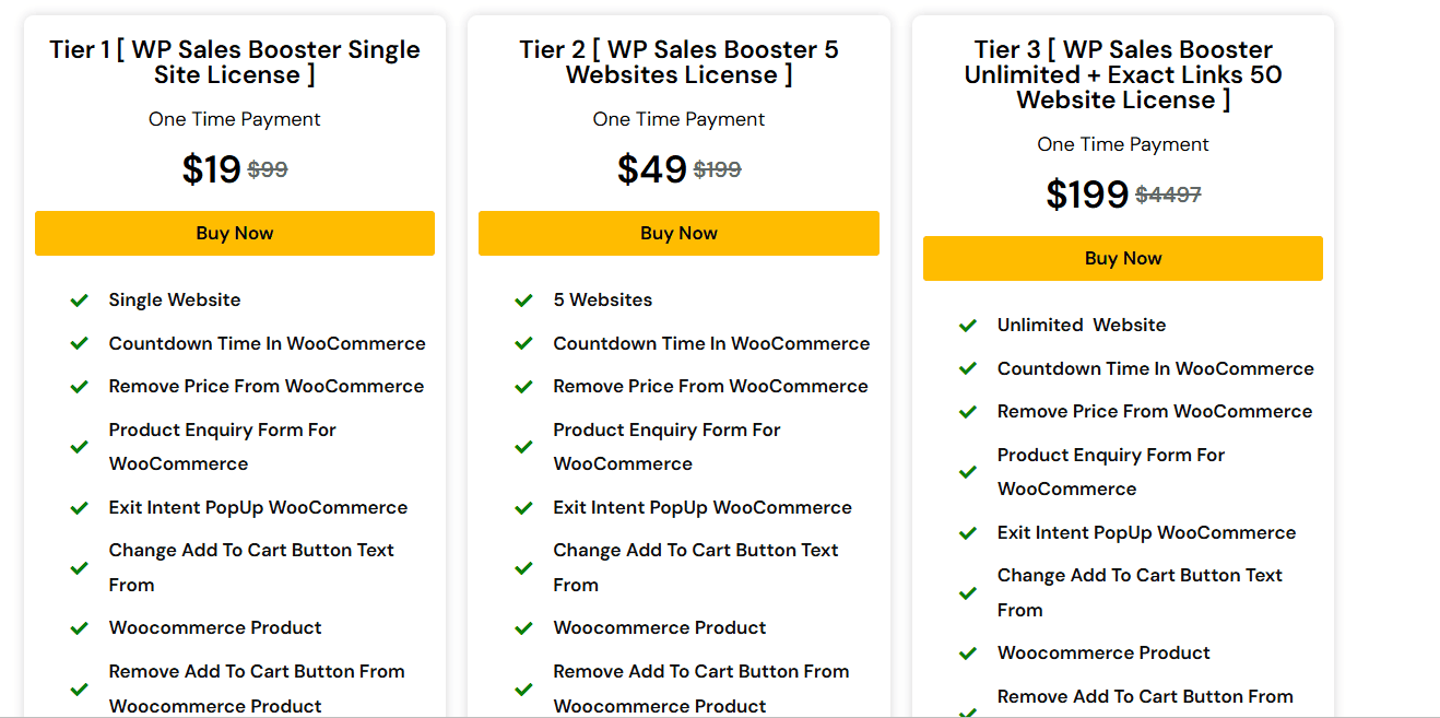 WP Sales Booster & Exact Links dealmirror price