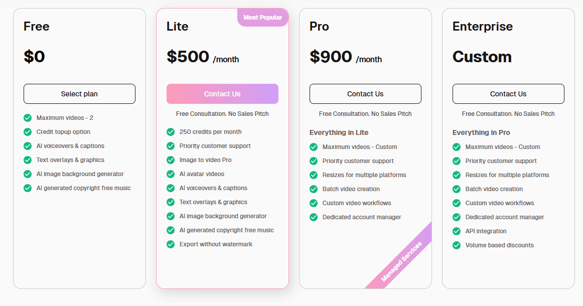 Whatmore Studio regular pricing