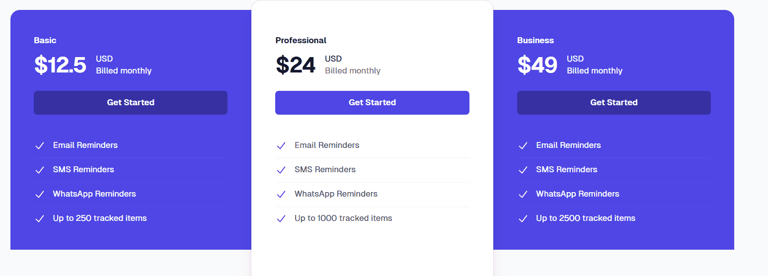 remindash regular pricing