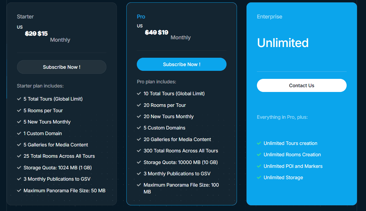 Panoid View regular pricing