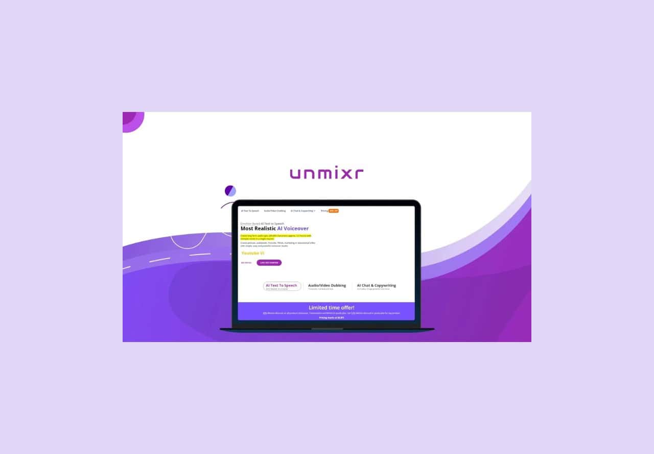 Unmixr AI lifetime deal on appsumo