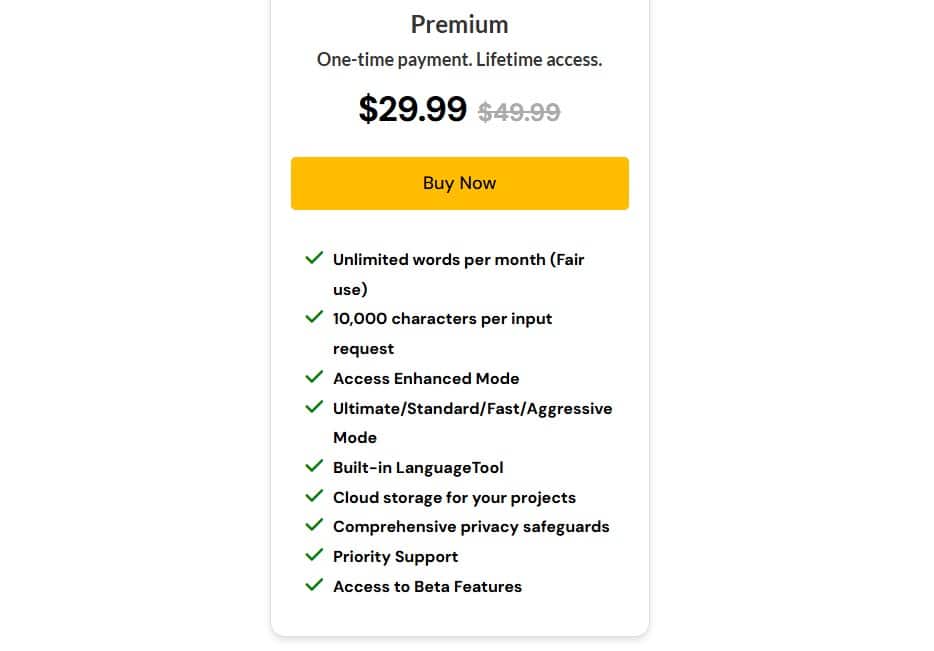 HumanizerAI.tech dealmirror price