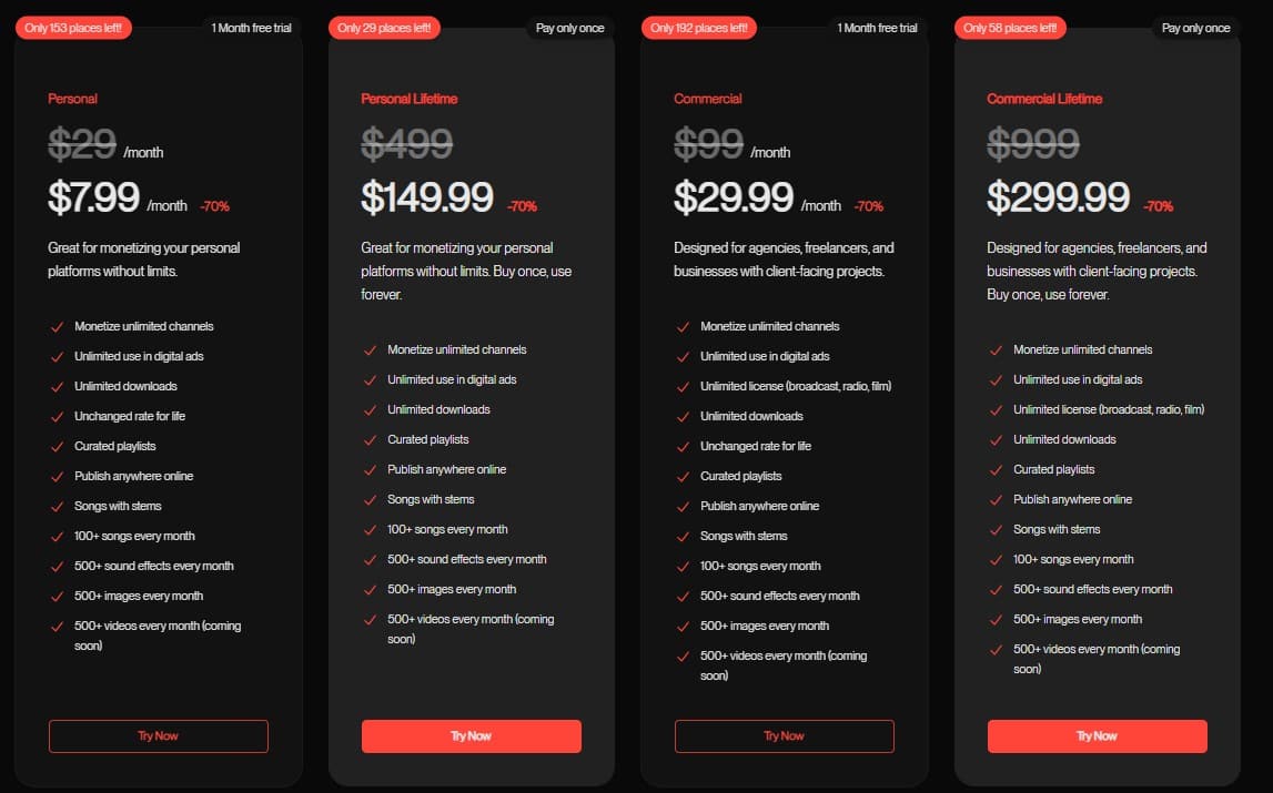 vidassets regular pricing