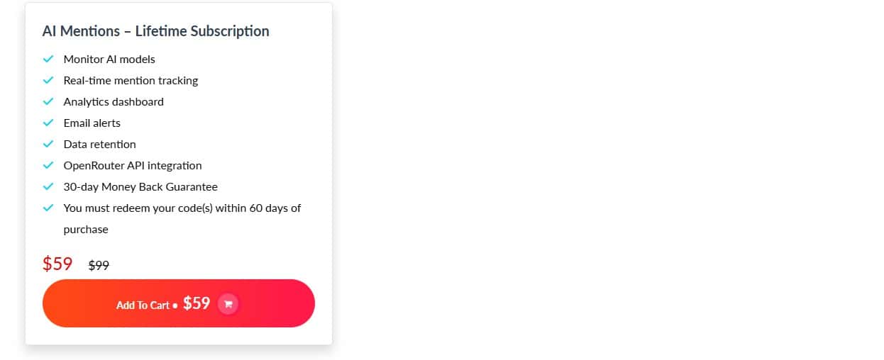 AI MentionS Dealify Price